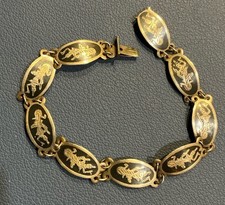 Siam Niello Dancer Silver Thailand Bracelet  7