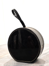Vintage Black Patent Vinyl Leather 11