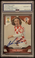 2014 Panini Prizm FIFA World Cup Luka Modric Croatia #118 PSA AUTHENTIC AUTO 10 picture