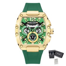 MEGIR Chronograph Luxury Sport Quartz Watch Men Waterproof Luminous Silicone picture