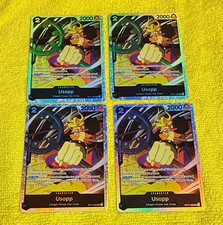 Usopp OP17-080 Alt Art Foil Blue Character x4 One Piece Card Game English picture