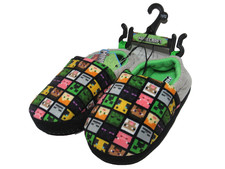Minecraft Creeper Slippers Boys Youth Size 11-12 Character Plush House Shoes NEW picture