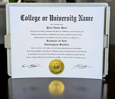 Personalized College Diploma with Raised Gold Foil Seal picture
