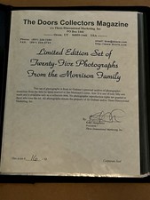 The Doors Collector Jim Morrison Family Album LE 16/50 Rare picture