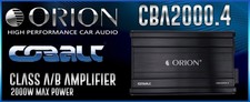 ORION CBA2000.4 COBALT SERIES 2000W MAX 4-CHANNEL CLASS-A/B AMPLIFIER CAR AMP picture
