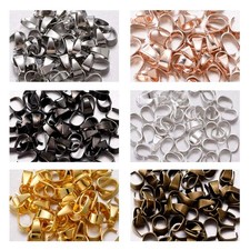 300pcs Mixed Metal Pinch Clip Clasp Bail Finish Necklace 6mm x 9mm, A573  picture