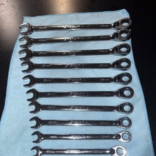 Snap-On Tools SOXRRM710 Reversible Ratcheting 10 Piece Wrench Set 10mm-19mm NICE picture