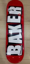 BAKER BRAND LOGO SKATEBOARD DECK 8.5 RED/WHITE picture
