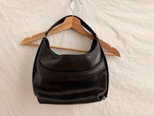 Versace Black Shoulder Bag Crescent Pink Lining Silver Hardware Inner Pockets picture