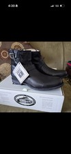 New Frye Tyler Mens 10 D Black Leather Harness Engineer Biker Boots 3486073  picture