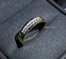 2.20Ctw Channel Set Baguette Cut Moissanite Wedding Bridal Band Women 925 Silver picture
