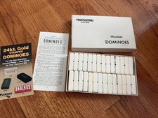 Vintage Dominoes Professional Extra Thick Marblelike Texas USA Game picture