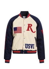 Brand New Rhude Saint Croix Leather Varsity Letterman Jacket Sz XL picture