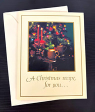 Vintage 1980s Christmas Greeting Card A Christmas Recipe For You Unuse picture