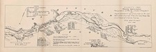 1912 Columbia River - OREGON - WASHINGTON Map Dalles Rapids - Celilo Falls picture