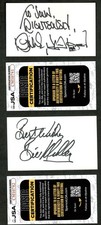Bobby Hatfield & Bill Medley Righteous Brothers Signed Autographed 3x5 Cards JSA picture