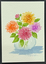 Sherrie Porter Original Watercolor ACEO “A Little Jar of Joy” Signed 2026 picture