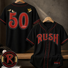 Rush Fifty Something Tour 2026 Merch 50 Something Black Baseball Jersey picture