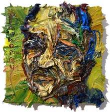 THICK ORIGINAL OIL█PAINTING MALE ART█SIGNED IMPRESSIONISM MAN█ABSTRACT PORTRAIT█ picture
