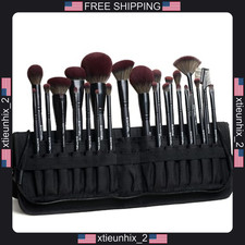 Makeup Brush Set 15Pcs Goat Hair Synthetic Handles with Travel Bag picture