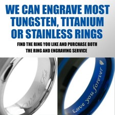 TOMMYWAY Expert Laser Engraving Service for Inside of Tungsten or Titanium Ring picture