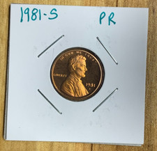 1981-S Lincoln Memorial Cent  (Proof from Mint Set) Type 1 picture