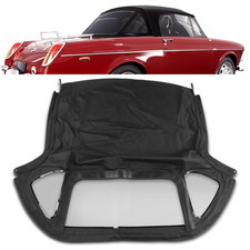 Fits 1971 1972-1980 MG MGB Black Convertible Soft Top w/ 3Pcs Plastic Windows picture