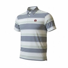 Columbia Auburn Tigers Men's Size M Striped Golf Polo Shirt AU Logo Navy White picture