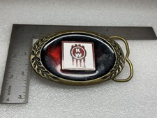 Vintage Kenworth KW Semi Truck Belt Buckle Solid Brass Trucks Trucker Heritage picture