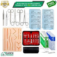 59 Pieces Practice Suture Kit With Pad Medical & Veterinary Student Training Set picture