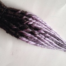 20 SE Single Ended Ombre Brown Purple Dread Dreadlock Hair Extensions picture