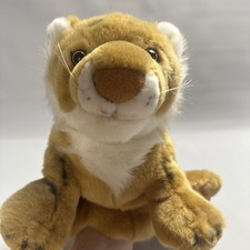 Vintage Animal Alley Toys R Us Tiger Cub Plush Hand Puppet Realistic 10” Show picture