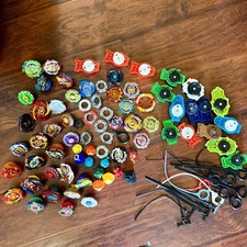 Huge Beyblade Burst Metal Fusion Lot Spinning Tops Launchers Rip Cords Set picture