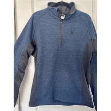 Spyder Outbound Half Zip Pullover Blue Black Men's Size L picture