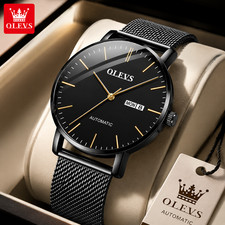 Automatic Mechanical Waterproof Watch OLEVS Luxury Date Men's Men Strap picture