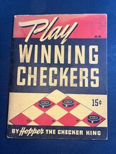 Vintage 1940 Play Winning Checkers by Hopper Booklet Consolidated Litho. Corp. picture