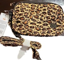 Leopard Letter Print Quilt Lug Luglife Coupe Crossbody Bag NWT picture