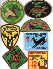1972-73-74-75-76-77-78 Michigan Successful Deer Hunting Patches picture