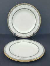 Set of 3 Wedgwood Colonnade Black with Gold Trim Dinner Plates **Very Good** picture
