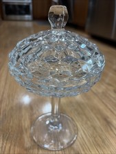Fostoria American Pedestal Lidded Candy Dish 9