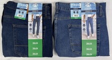 Izod Lot of 2 Men's 38x34 Dark Blue & Blue Straight Fit Comfort Stretch Jean NWT picture