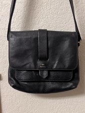 Vintage Fossil Kinley Small Crossbody Black Pebbled Leather Handbag Womens/Mens picture