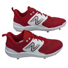 New Balance L3000TR6 Red Baseball Turf Cleats Size 15M 16.5W 50 EU Metal Spikes picture