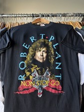 80s 1988 Vintage Robert Plant Non Stop Go World Tour T-shirt Band Concert Sz S  picture