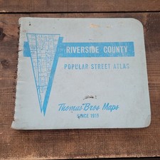 Rare Vtg 1977-78 Thomas Bros Maps Riverside County California Street Guide Book picture
