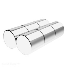 1/2 x 1/2 Inch Strong Neodymium Rare Earth Cylinder Magnets N52 (6 Pack) picture
