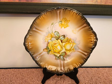 Franz Anton Mehlem Porcelain Floral Decorative Plate 11 in Round Bonn picture