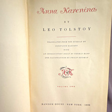 Anna Karenina Vol 2 Hardcover Leo Tolstoy Random House 1939 Illus Reisman picture