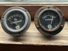 Vintage Pre War National Gauge Motometer Amperes Gauge Oakland Oil Indian Head picture