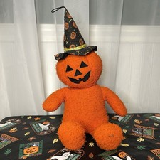 VTG Peeper Pals Vibrating Shaking RARE Jack O Lantern Guy W/ Witch Hat WORKS picture